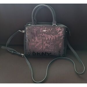 DKNY Black Satchel Handbag w/ Straps